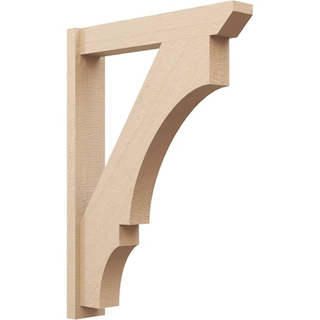 Ekena Millwork 6-in W x 32-in D x 44-in H Balboa Slat Rough Cedar Woodgrain TimberThane Outlooker, Primed Tan OUTUR060X32X44BOA24RCPR